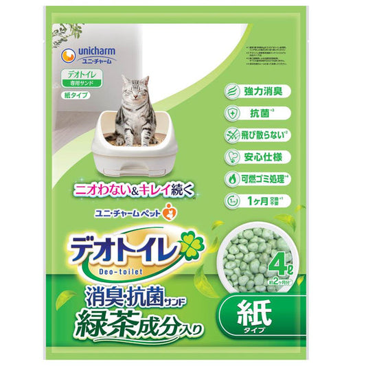 Unicharm Deo-Toilet Paper Pellet Refill 4L (Green Tea Scent)